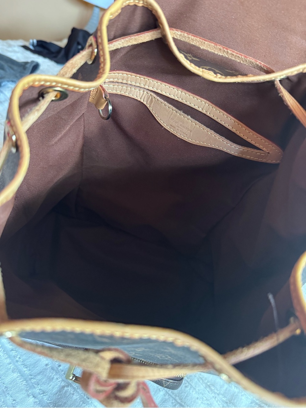 Backpack Drawstring Backpack in Brown - Picture 4 of 8